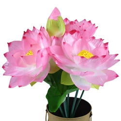 Artificial Flower 1pcs Arrangement Decoration Fake For Wedding Garden Home Lotus Party Plastic Simulation Stalks
