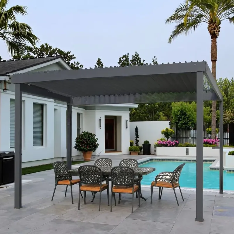 

[Factory Price] Modern Aluminium Garden Pergola High Quality 3x4 Windproof Waterproof Powder Coated Outdoor Pergola Roof