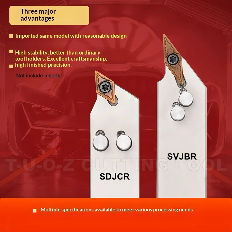 High Precision CNC Turning Tool Holder with Internal Cooling A-SDJCR A-SCLCR A-SVJBR External Type Featuring through Coolant