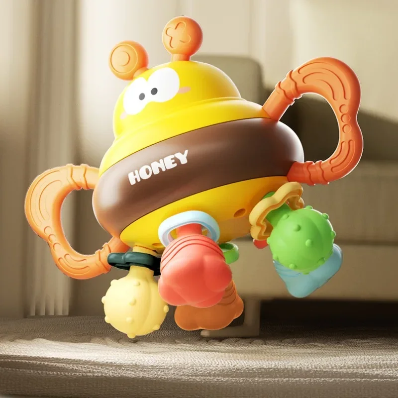 Boule de préhension au miel pour enfants, Puzzle pour bébé, hochet d'éveil, Animal de dessin animé, ensemble de noël, développement du cerveau, reconnaissance de la forme