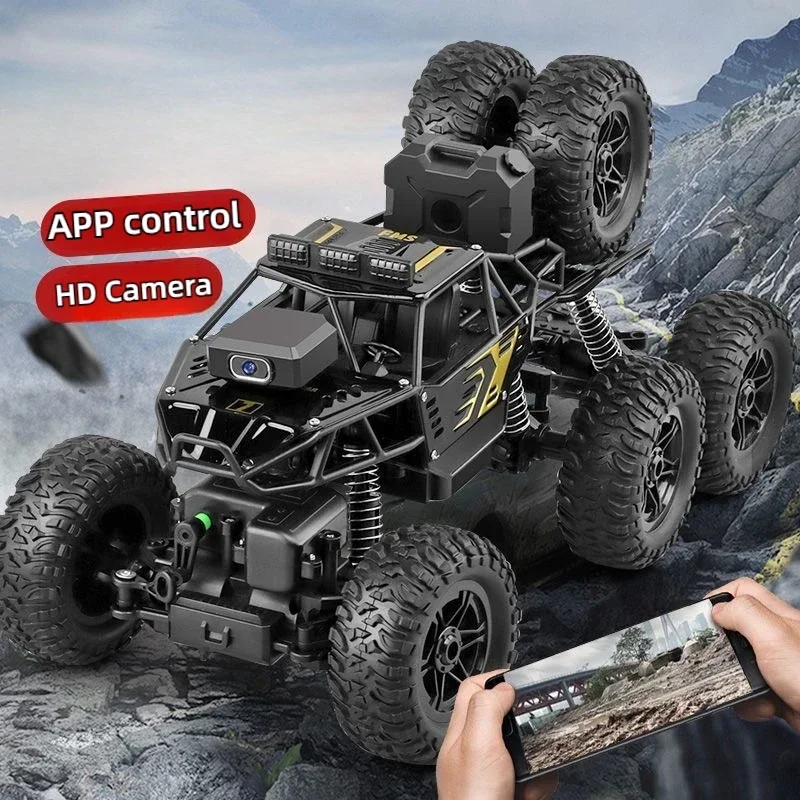 HD Camera RC Cars with Camera 4WD High Speed Off-road Vehicle APP Control RC Drift Car Alloy Body Boy Toys Metal Suspension Car