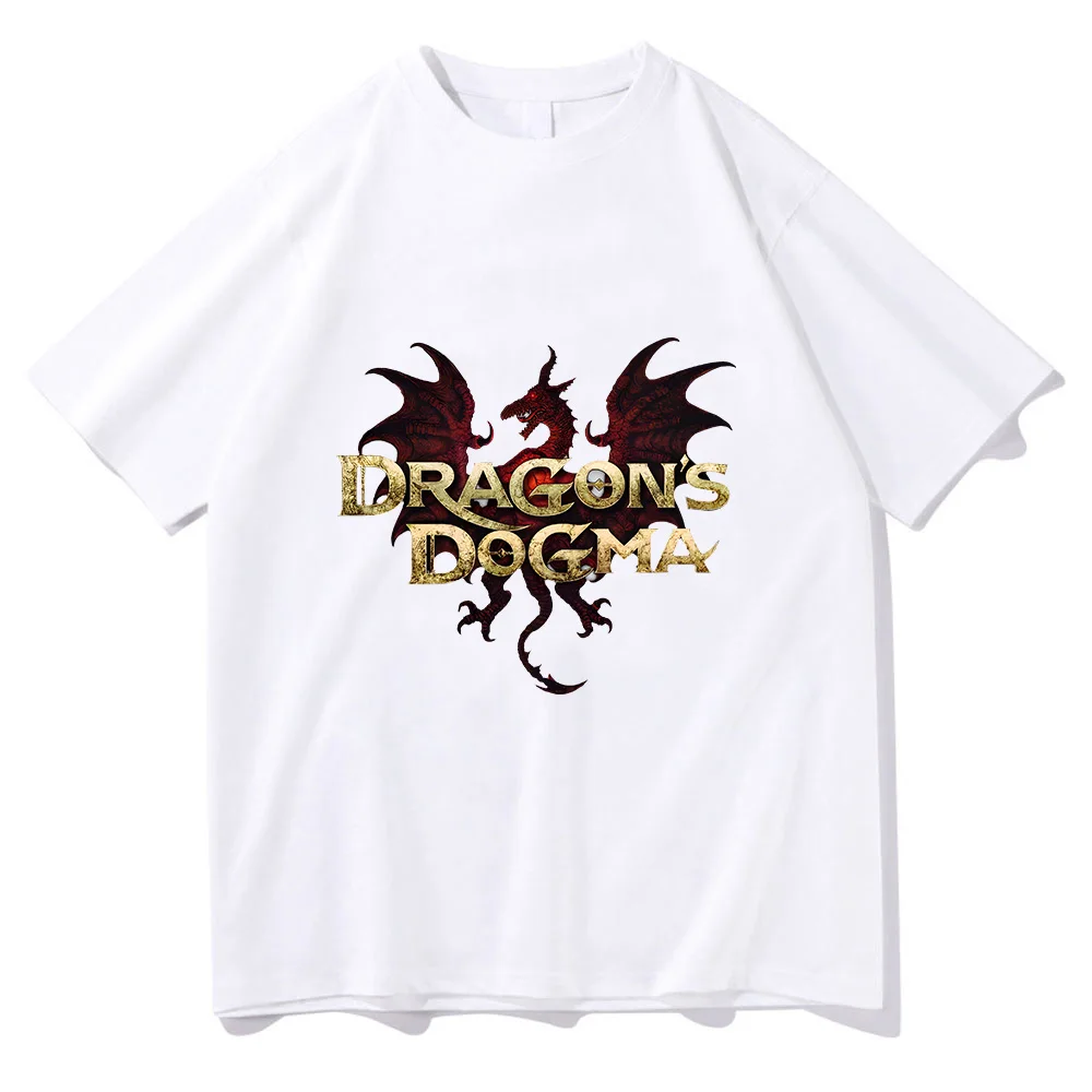 Dragon's Dogma 2 T-shirt Anime Print Harajuku Casual Tee-shirt Graphic Printing Comic O-neck Tshirt Ropa Hombre Retro Clothing