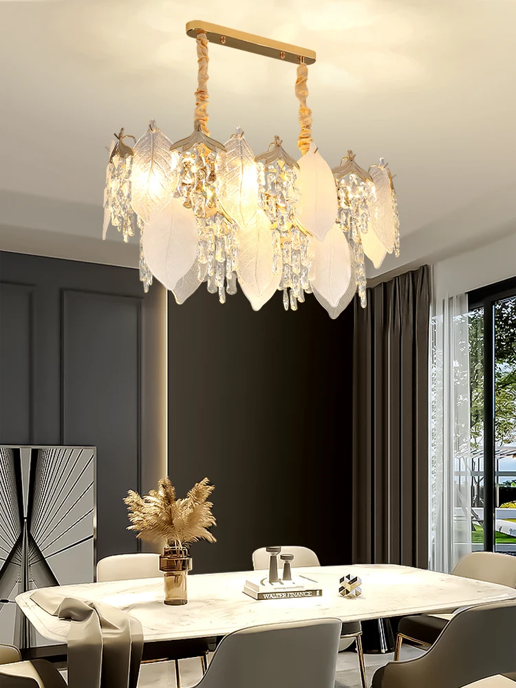 

Modern Crystal Pendant Light Dining Room Hanging Lamp Nordic Luxury Crystal Chandelier Living Room Bedroom Ceiling Pendant Light