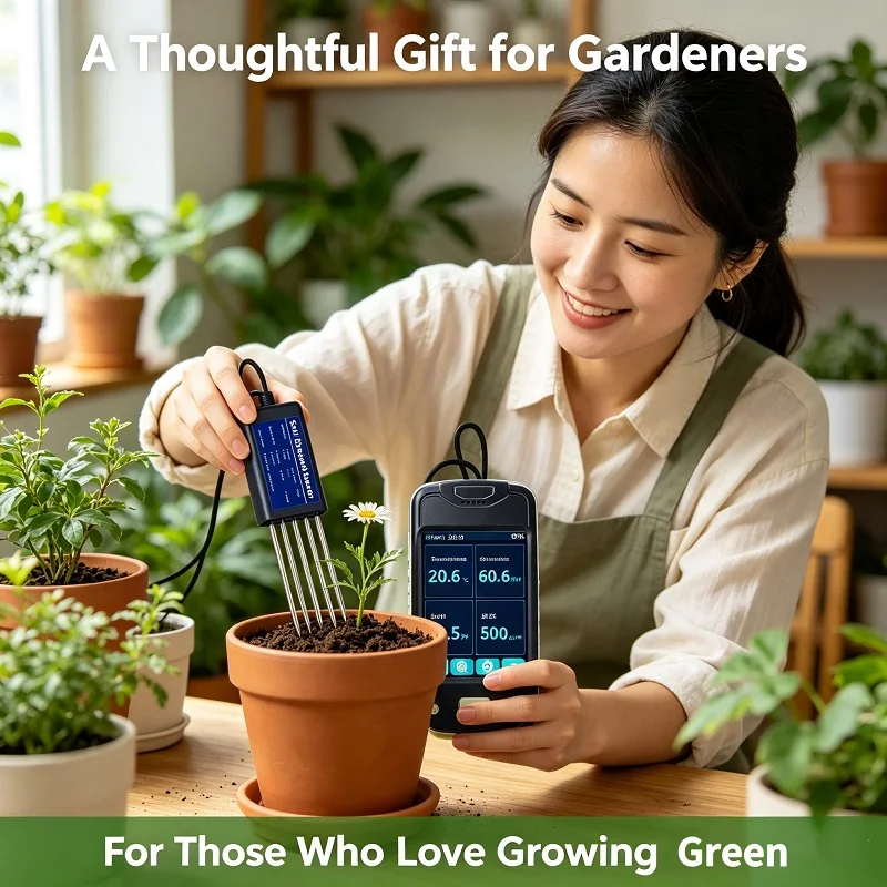 Gift for Plant Lovers 7 in 1 Soil Tester Kit with Display Smart Gardening Tool for Indoor Plants