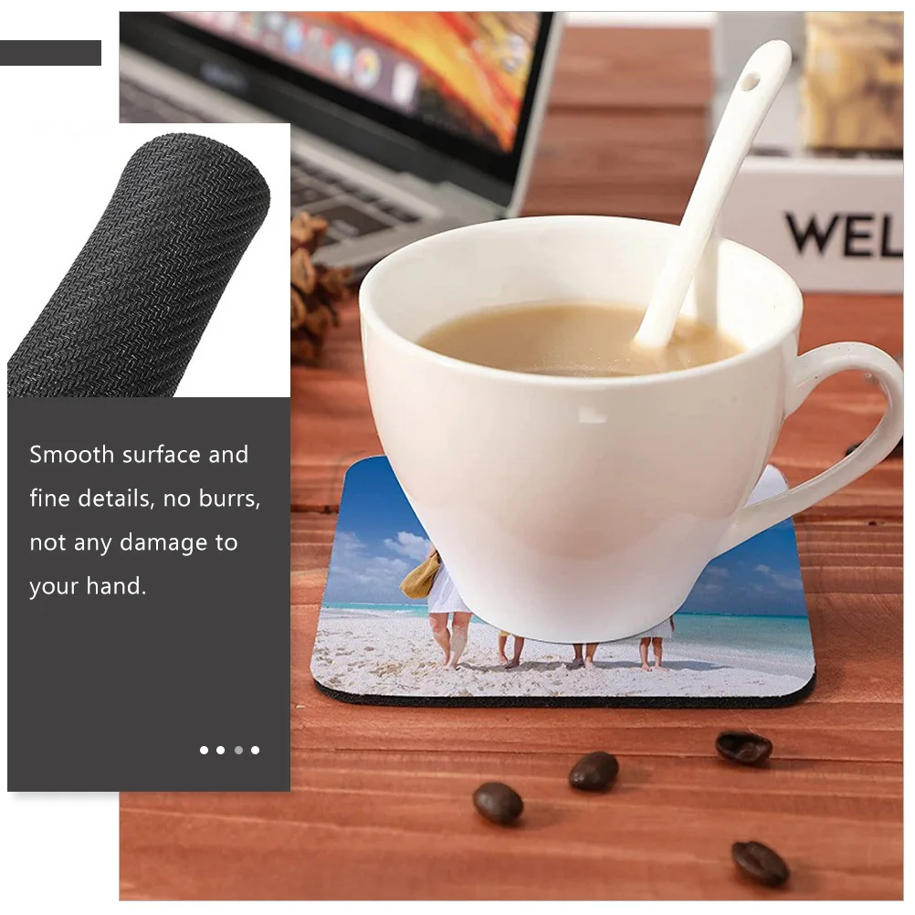 

16Pcs Neoprene Sublimation Coasters Wear-Resistant Cup Pads Household Mat Home Accessory Transfer Photos Smooth Surface