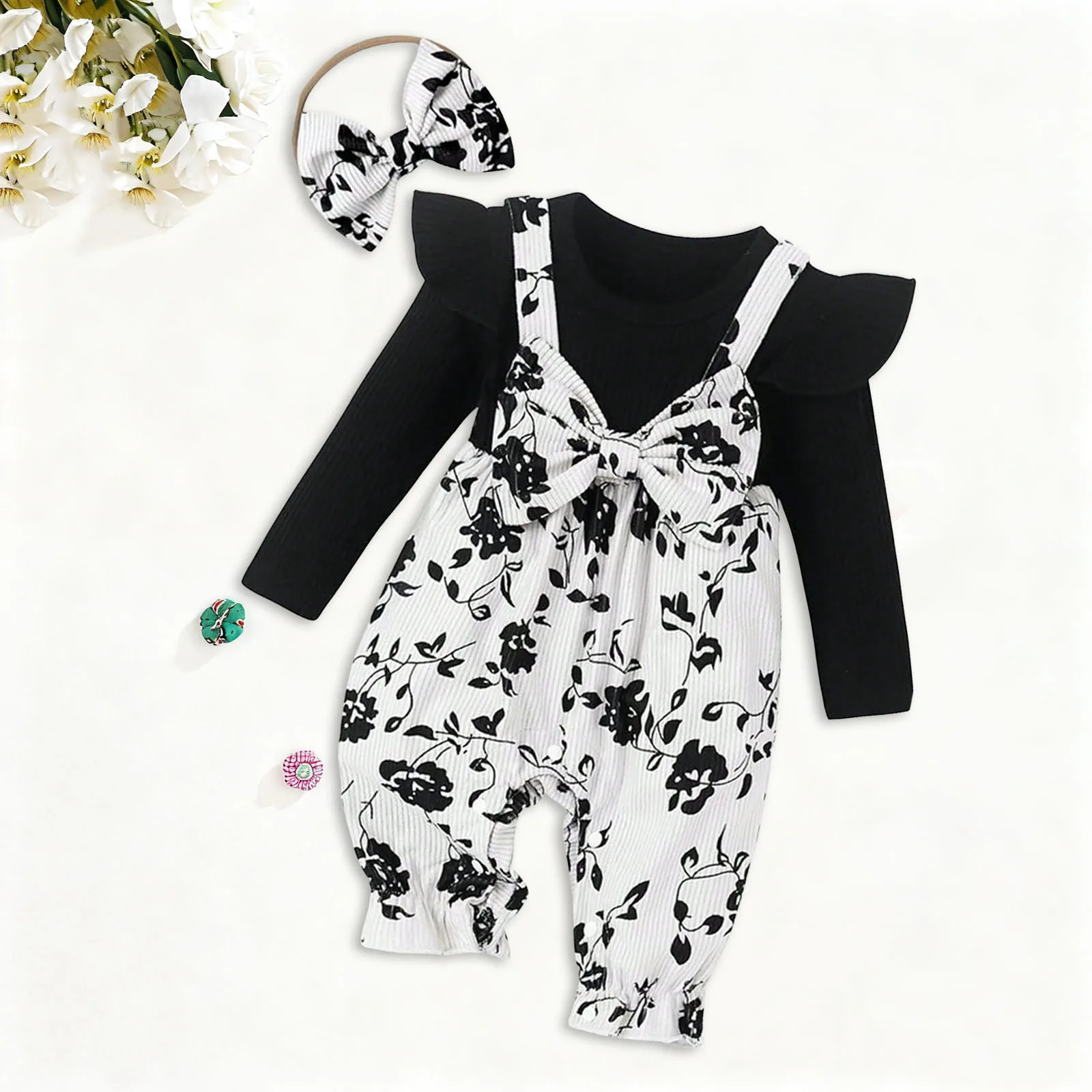

2025 Baby Boys Bodysuit Girls Comfortable And Breathable Bodysuits With Cute Floral Printed Rompers Outfits For Girl Clothes