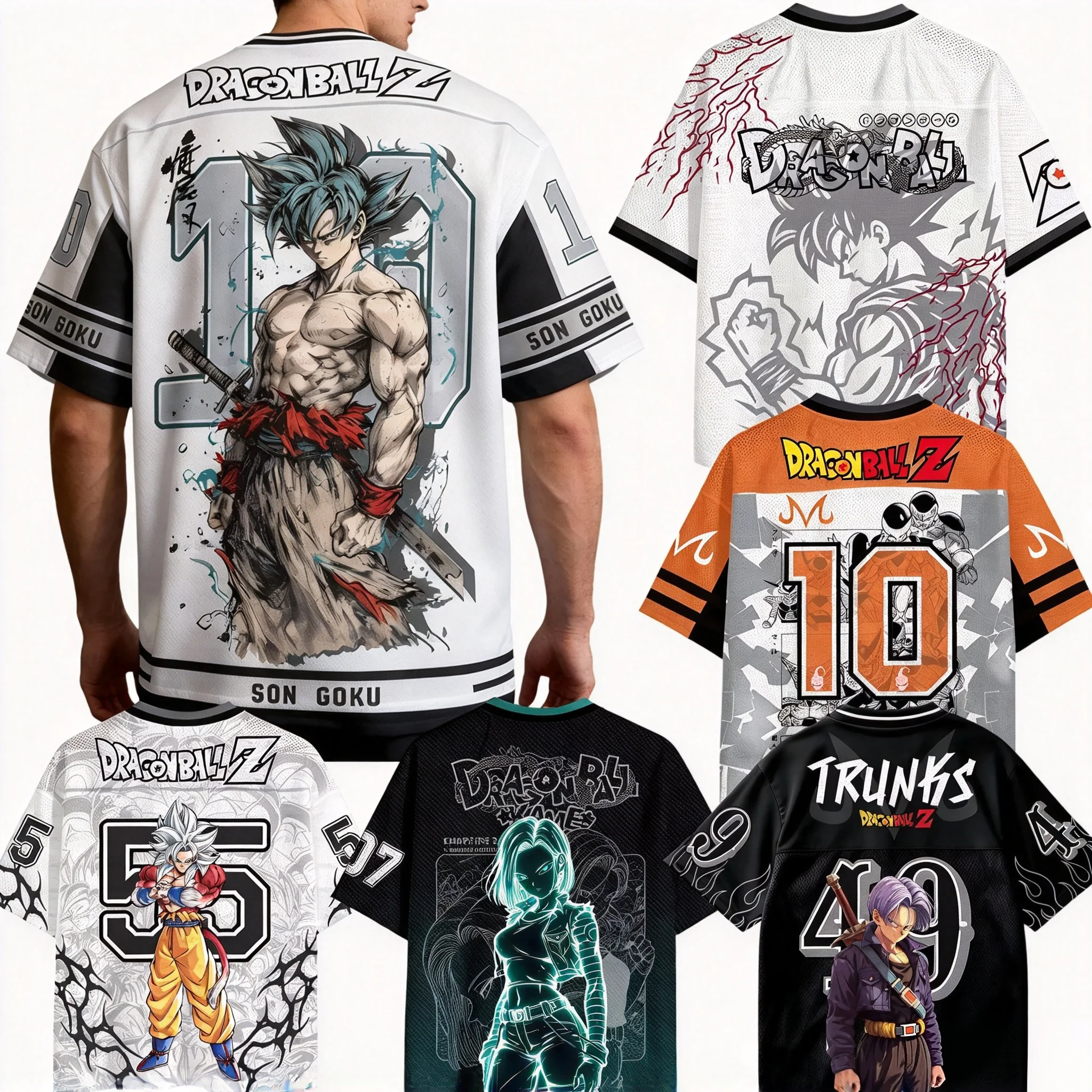 Bestselling New Wukong Multi Form Double-sided Printed V-neck Street Size Loose Quick Drying Sports Jersey Style Family T-shirt