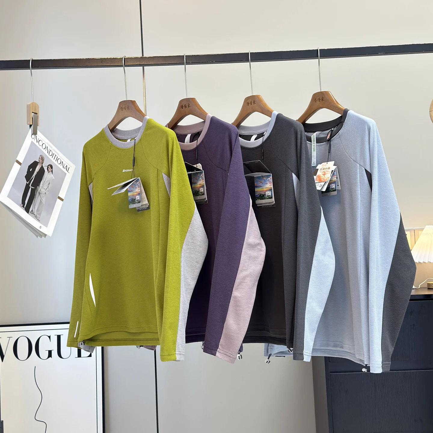 

Outdoor ex Long Sve Дышащая влажная повседневная спортивная футболка ng для пеших прогулок и езды на велосипеде Цветной базовый слой Топ