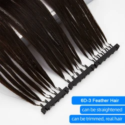 13pcs/lot 6D-3 Feather Hair Extensions Human Hair No-Trace Hair Extension,3st Generation 6D Real Human Hair for Women