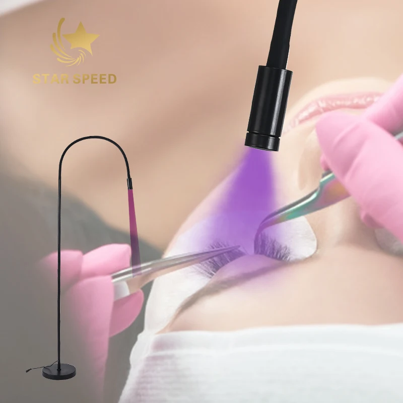Star Speed Beauty Salon Use Adjustable Longer UV Gel Dryer Floor Nail Light False Eyelash LED Lamp with Foot Pedal