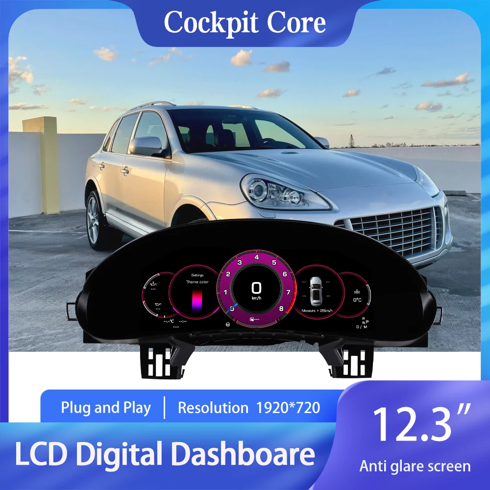 

Digital Instrument Cluster For Porsche Cayenne 2002-2009 Speedometer,Dashboard,Gauge,Cockpit Virtual Instrument