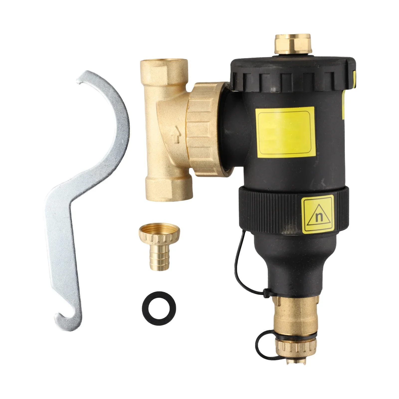 

Boiler Filter Dirt Separator 175 CWP 250F MAX Integrated Hose Drain Valve Removal Of Iron Oxide Slag From Systems Appliance 3 4