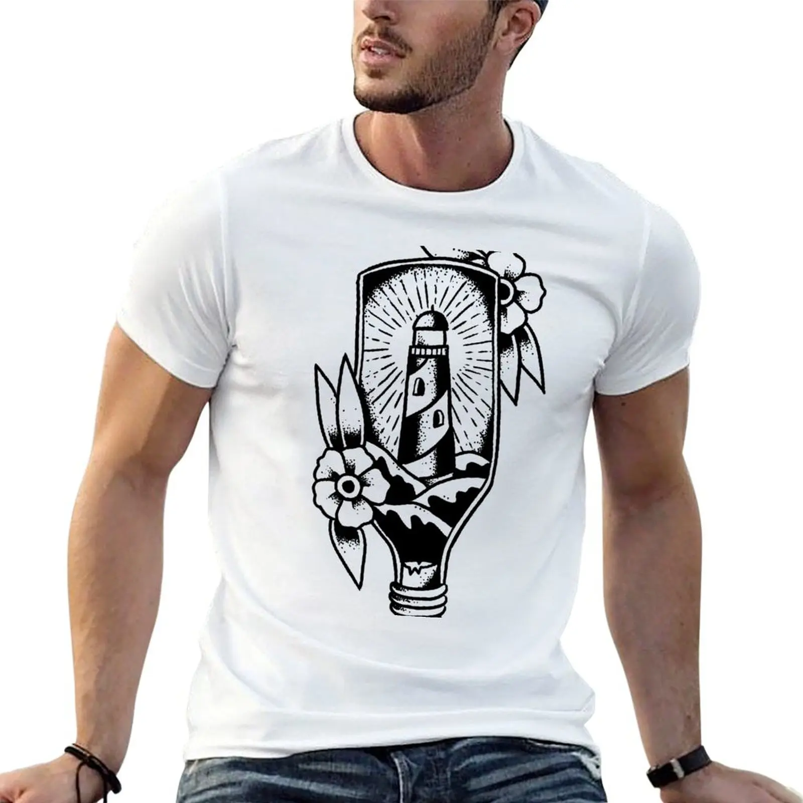 Lighthouse T-Shirt customizeds aesthetic clothes men t shirt