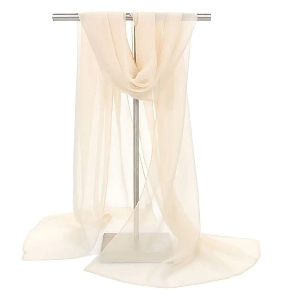 

Summer Sun Protection Scarf Solid Color Soft Shawls Anti-sunburn Long Neck Bandana Women