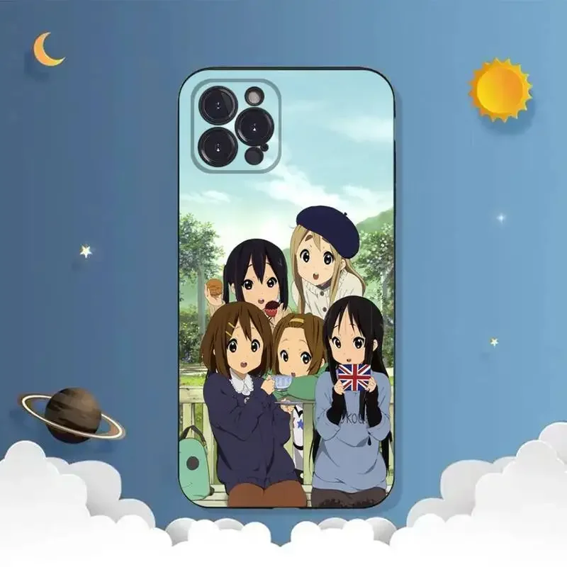 K-K-ON Phone Case For iPhone 11 12 Mini 13 14 PRO XS MAX X XR 6 7 8 Plus Black Shell