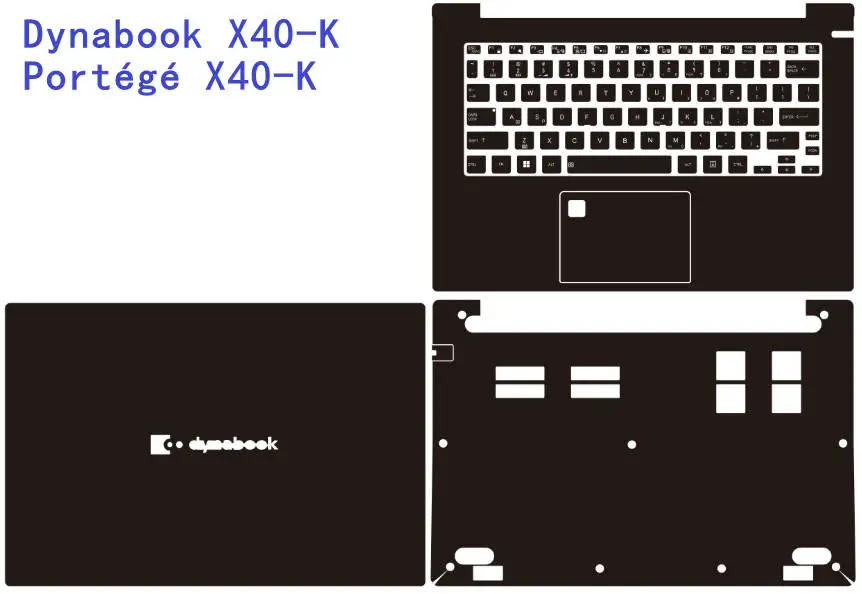 Pre Cut Laptop Vinyl Decal Cover Sticker Protector for Toshiba Dynabook X40-K Portégé X40-K X40-J X40-F X40L-K X40-E X40-D X40