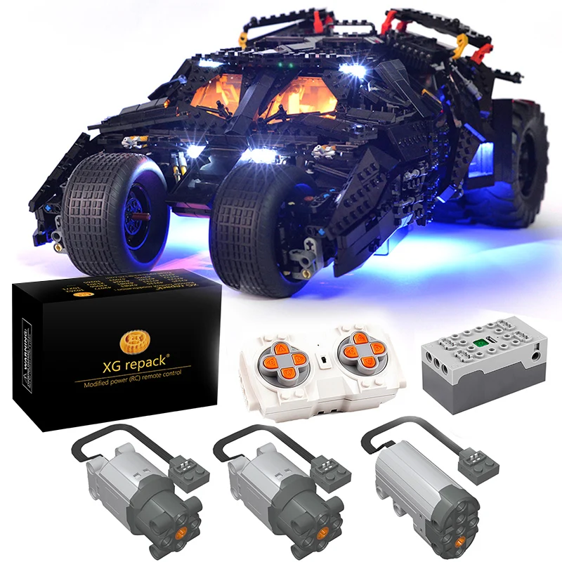 

XGREPACK Power System Motor Remote Control light Kit for Lego Chariot dark knight Batmobile 76240 Kit(Lego Set NOT Included)