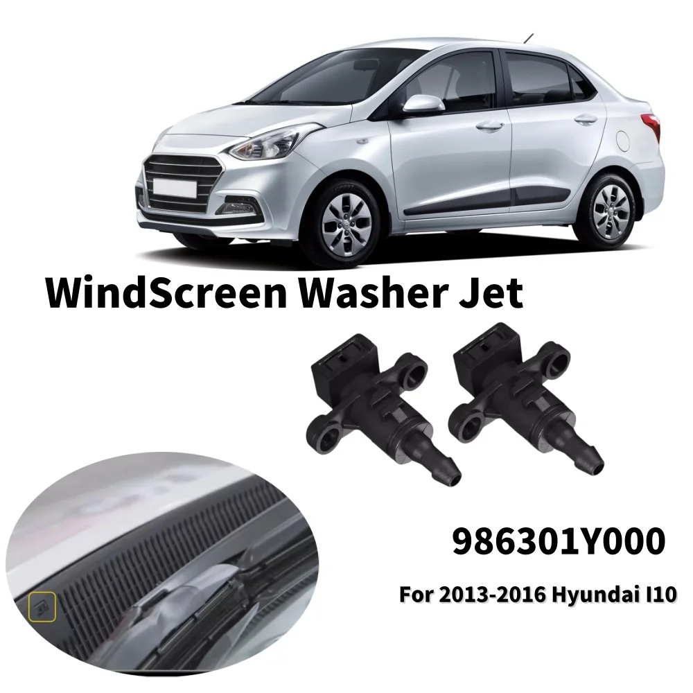 

2Pcs Car Front Left/Right WindScreen Washer Jet For 2013-2016 Hyundai I10 Car Windscreen Wipers Parts 986301Y000