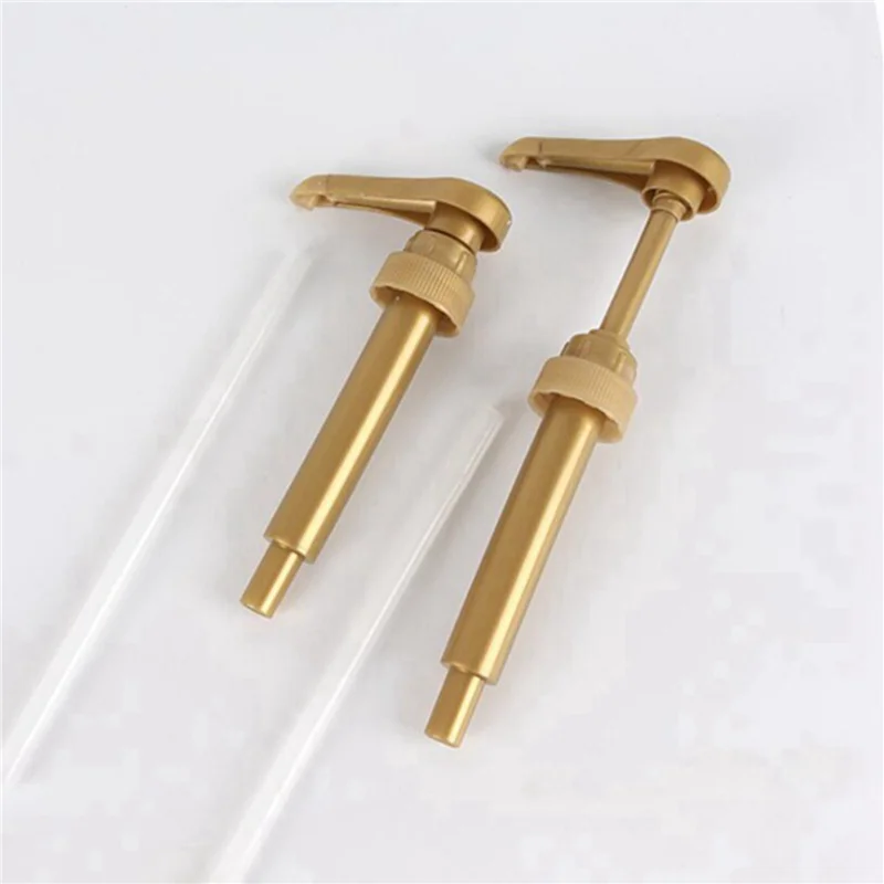 A63M-100 Pcs Coffee Milk Tea Dispenser Syrup Pump Gold Liquid Dispenser For Torani Syrup 8Ml Juice Bottle Dispenser Pump