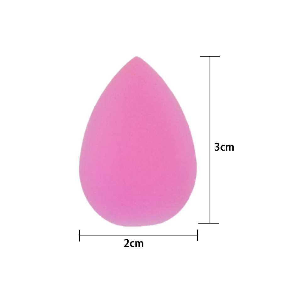 50 pezzi mini spugna di bellezza uovo goccia d'acqua piccolo trucco uovo soffio di polvere strumenti cosmetici combinati asciutti e bagnati con scatola di immagazzinaggio
