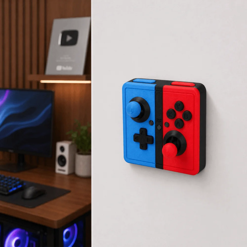 Creative Light Switch Guard Covers Retro Arcade Games 3D Printed Joystick Switch Stickers Decorative Waterproof