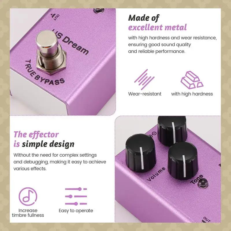 

ABST Mini Electric Guitar Effect Pedal Electric Guitar Pedal US Dream For Electric Guitar