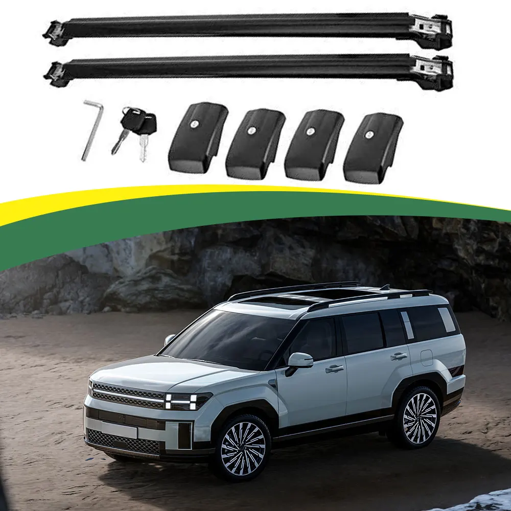 Roof Rack Cross Bar Compatible with HYUNDAI Santa Fe 2024 with Lock Aluminum Cross Bars Lockable Crossbar