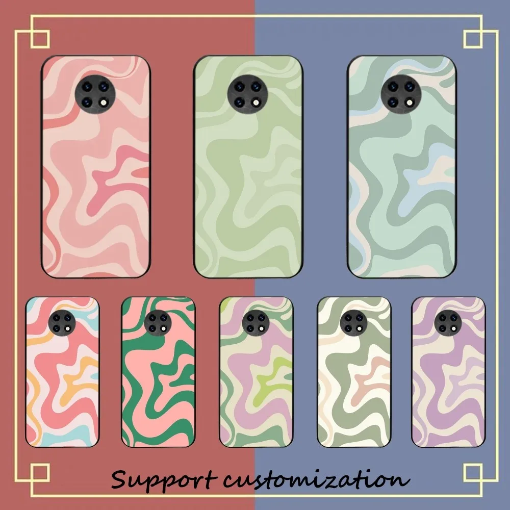 Retro Liquid Swirl Abstract Phone Case For Redmi Note 4 X 5 A 6 7 8 T 9 9S 10 11 11S 11Epro Poco M3 Pro