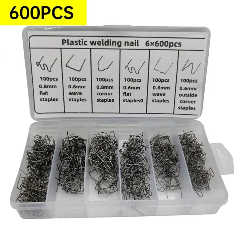 600PCS Hot Stapler Staples For Plastic Welder Automotive Plastic Repair Machine Welding Wire Car Bumper Repair Welding Machine
