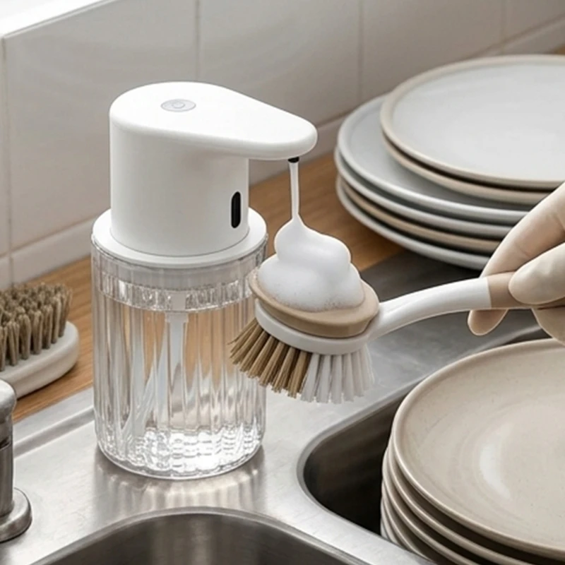 Contactless Hand Soap Foam Dispenser Rechargeable Automatic Foaming Soap Dispenser 3 Levels Adjustable Detergent Dispenser M4YD