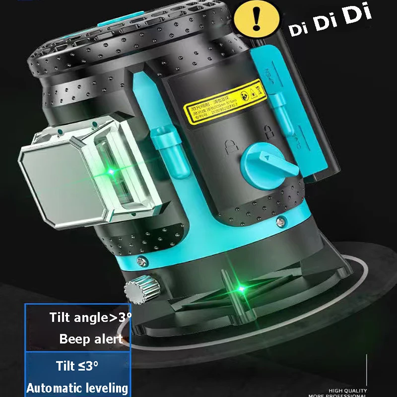 Imagem -05 - Nível Laser Laser Remoto 12 Linhas 3d Poderoso Raio Laser Azul Nível de Linha Laser de Alta Precisão Instrumento Óptico Laser Rotativo 360° Nível Autonivelante Ferramentas de Construção