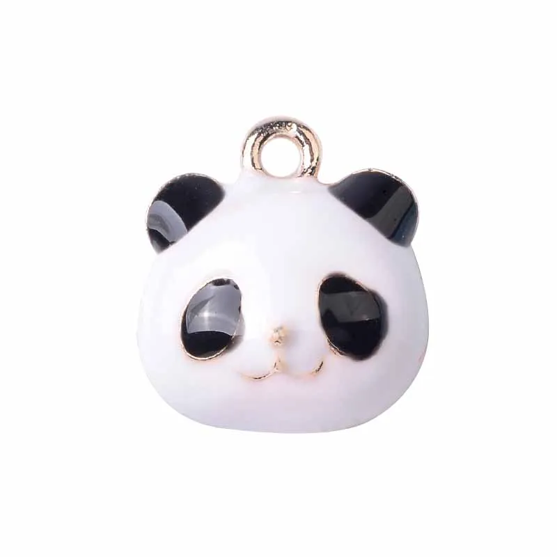 10pcs Black and White Panda Pendant Sweater Chain DIY For Women Panda Charm Necklace Jewelry Pandora Bracelets Decro Accessories