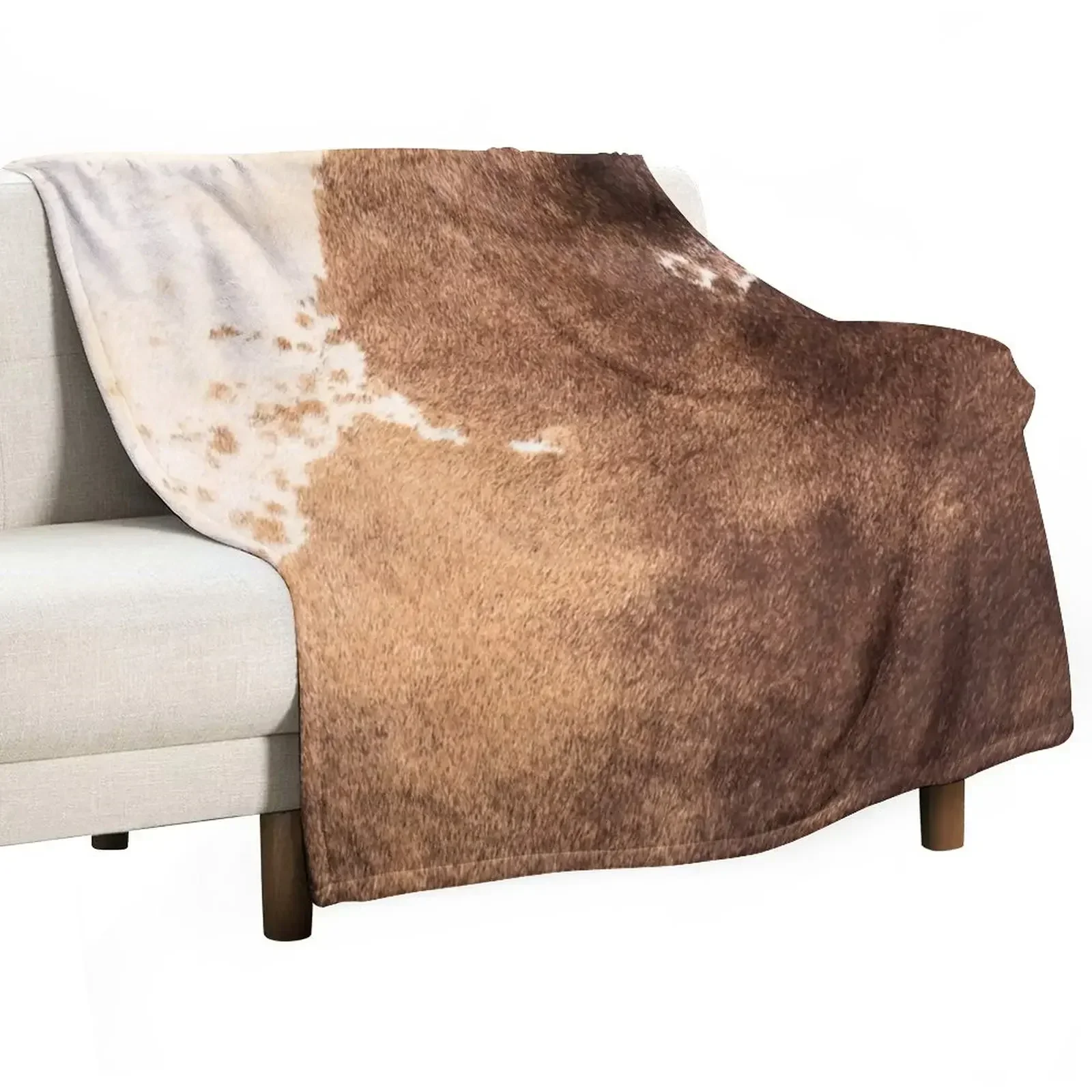 ศิลปะวัวเทียม (รูปถ่ายพิมพ์ลายเรียบ) ผ้าห่มโยนโซฟาสวยงามออกแบบหรูหราโซฟาผ้าห่มผ้านวม