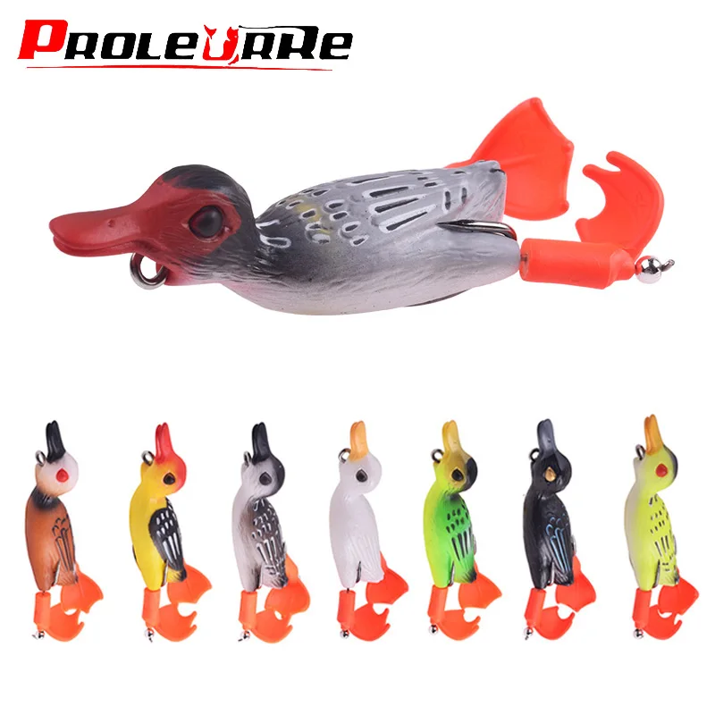 

1 Pcs Topwater Duck Fishing Lure 9cm 11.5g Floating Double Propeller Flippers Wobblers Swimbait​s Silicone Artificial Soft Baits