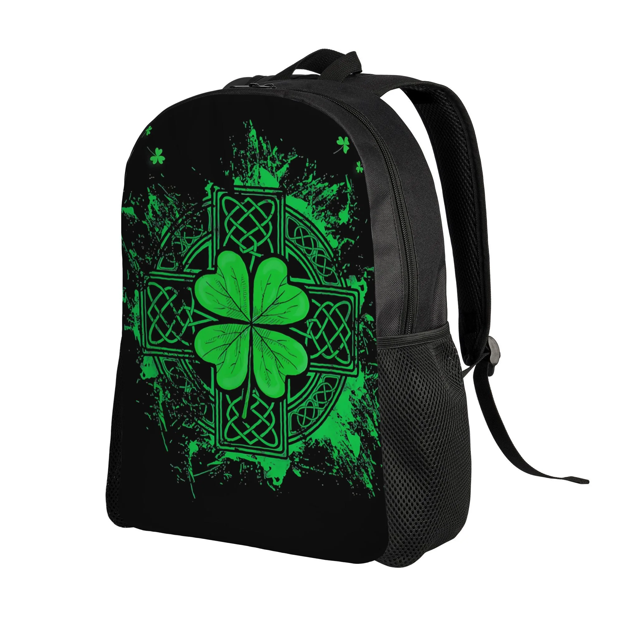 

A popular Christmas gift, good luck on the first day back to school, clover, schoolbag, green clover logo, new mountaineering