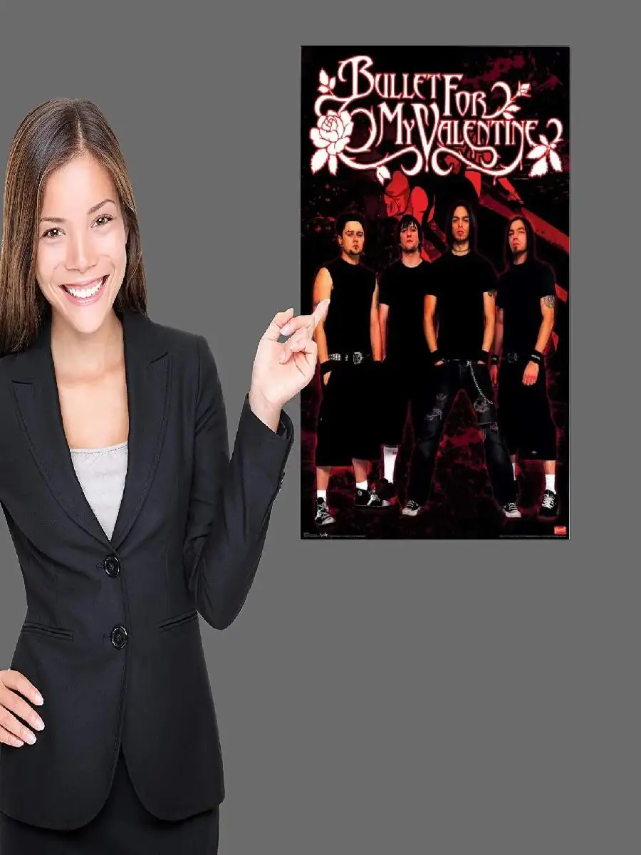 فن جداري من القماش لتزيين غرفة النوم ، رصاصة مغنية لعيد الحب ، ملصق عائلي حديث ، ديكور غرفة معاصر #2