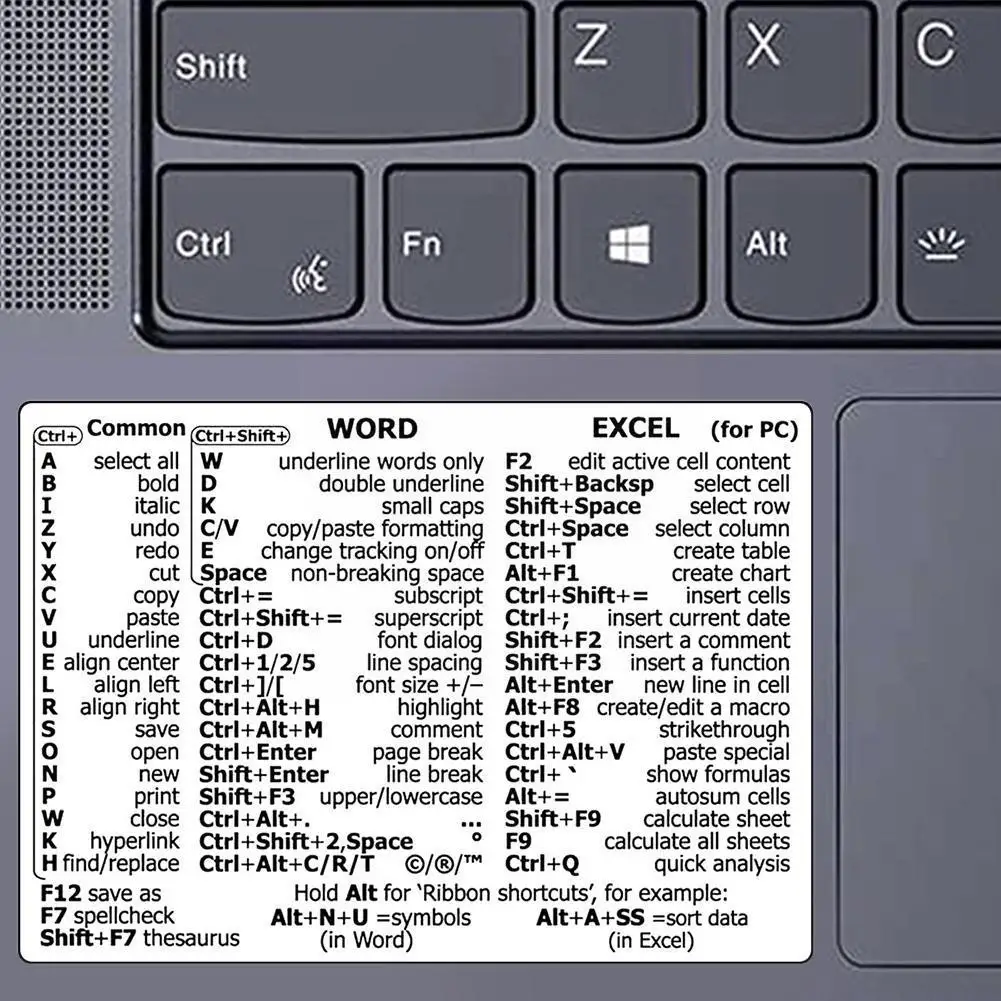 Shortcut Sticker For Pvc Computer Reference Keyboard Shortcut Sticker For /lightroom B5a2