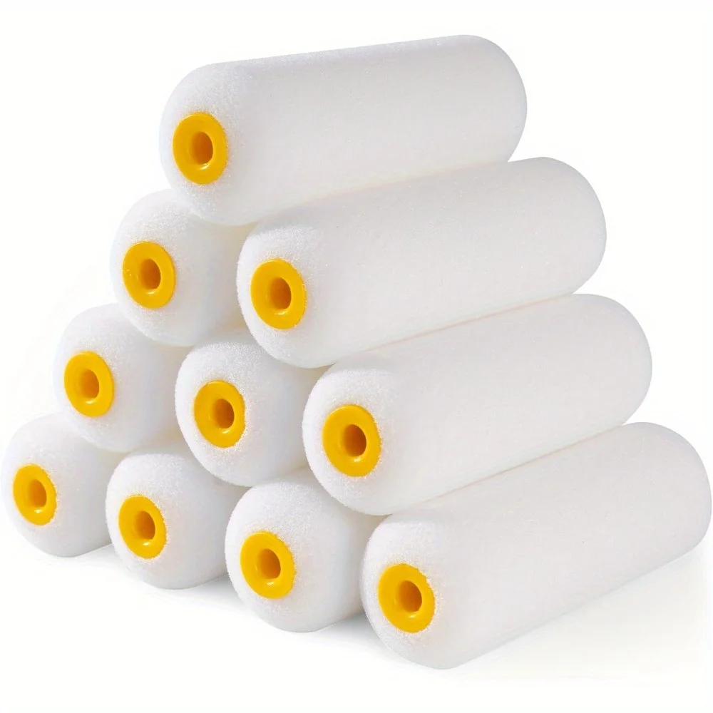 10 x set di pennelli in spugna per pittura murale con rullo in schiuma ad alta densità per pittura a olio lucido per il miglioramento della casa 2025 CALDO