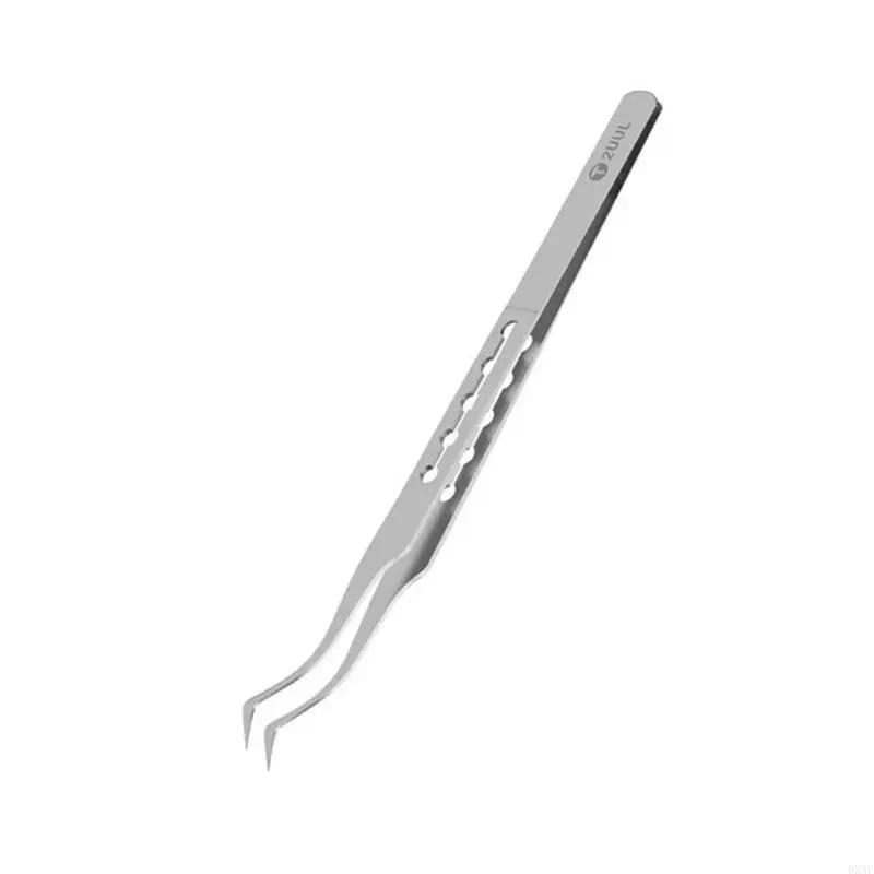DXAF Stainless Steel Tweezers Straight Tip Tweezers Bent Tip Tweezers for Electronic Components Jewelry Repair Craft Project