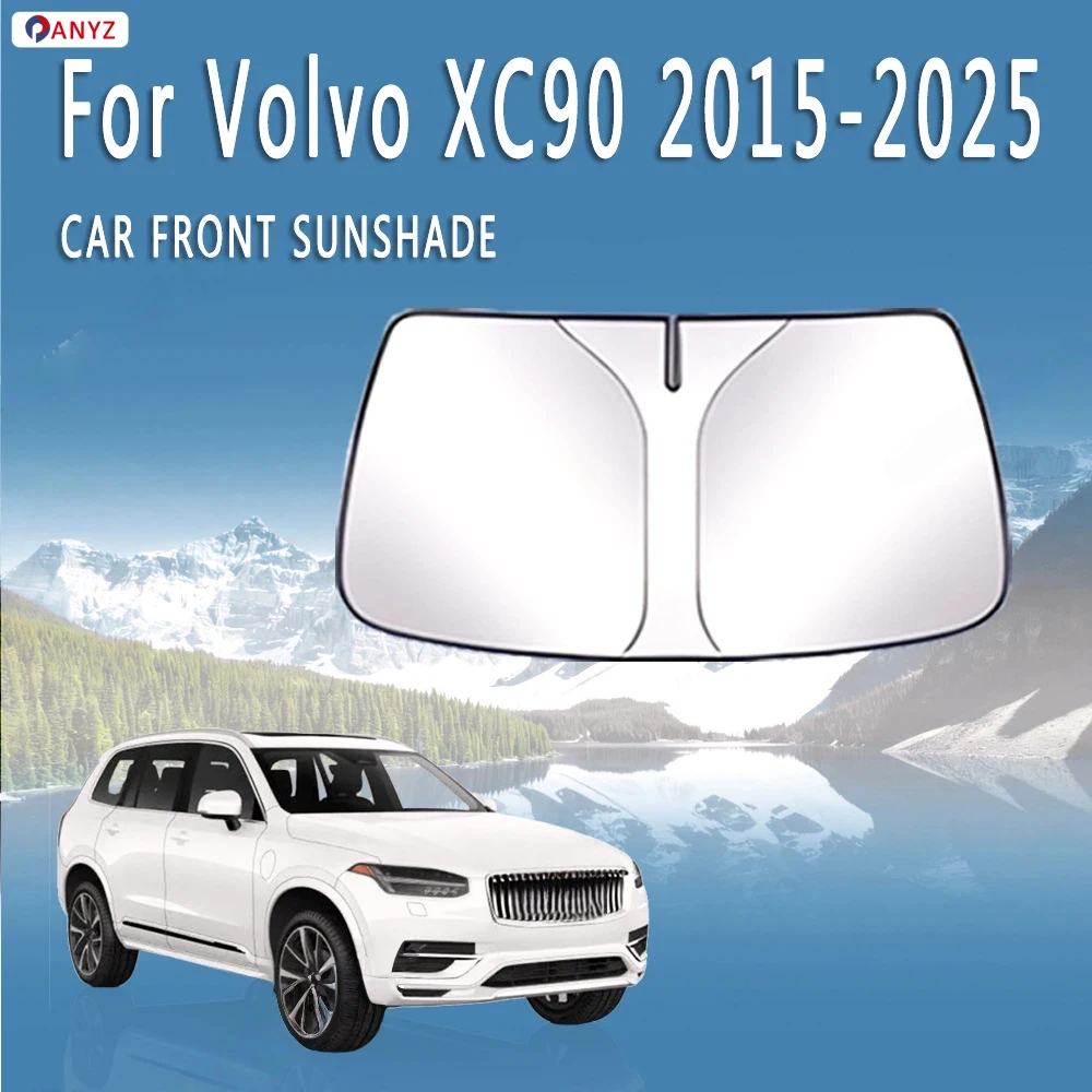 Car Front Windshield Sunshade Heat Insulation Sun Visor Summer Cooling Auto Accessories For Volvo XC90 2015~2025 2018 Foldable