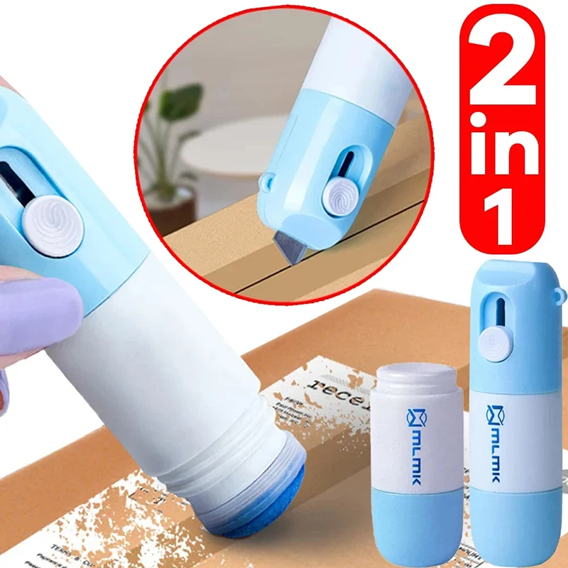 Thermal Paper Easer Mail Opener 2 in 1 Correction Fluid 10ml with Knife Anti Peep Identity Information Privacy Protector Eraser