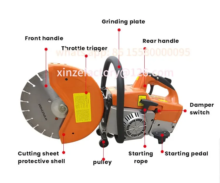 Customizable Portable Wall Chaser Saw Concrete Cutter High Power