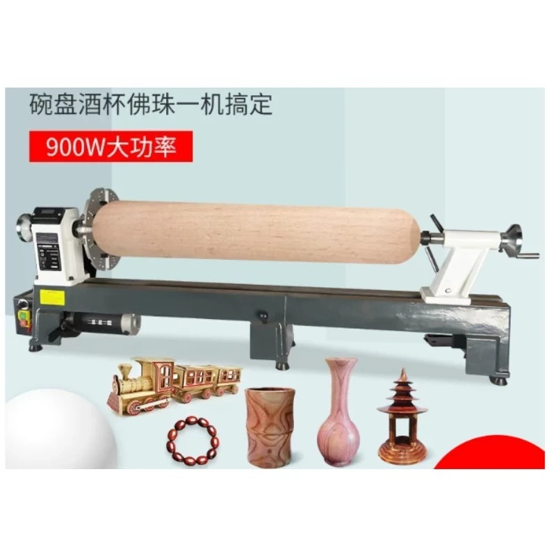 Mini Benchtop Wood Lathe with Chuck Tools Household Wood Turning Machine Woodworking Processing Equipment