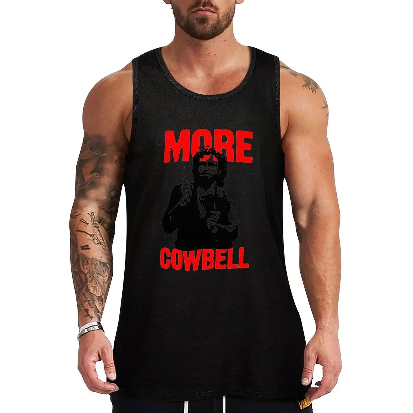 

More Cowbell Tank Top gym clothes for man fitness clothing for men