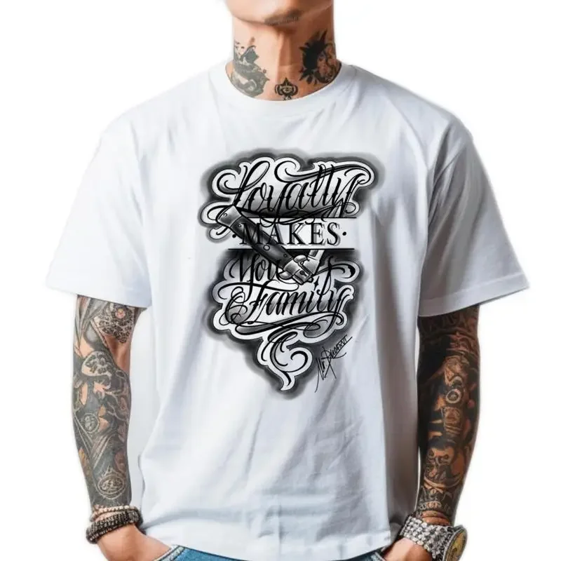 NEW Art Society LOYALTY MAKES YOU FAMILY WHITE T Shirt SMALL 5XLARGE LIMITED