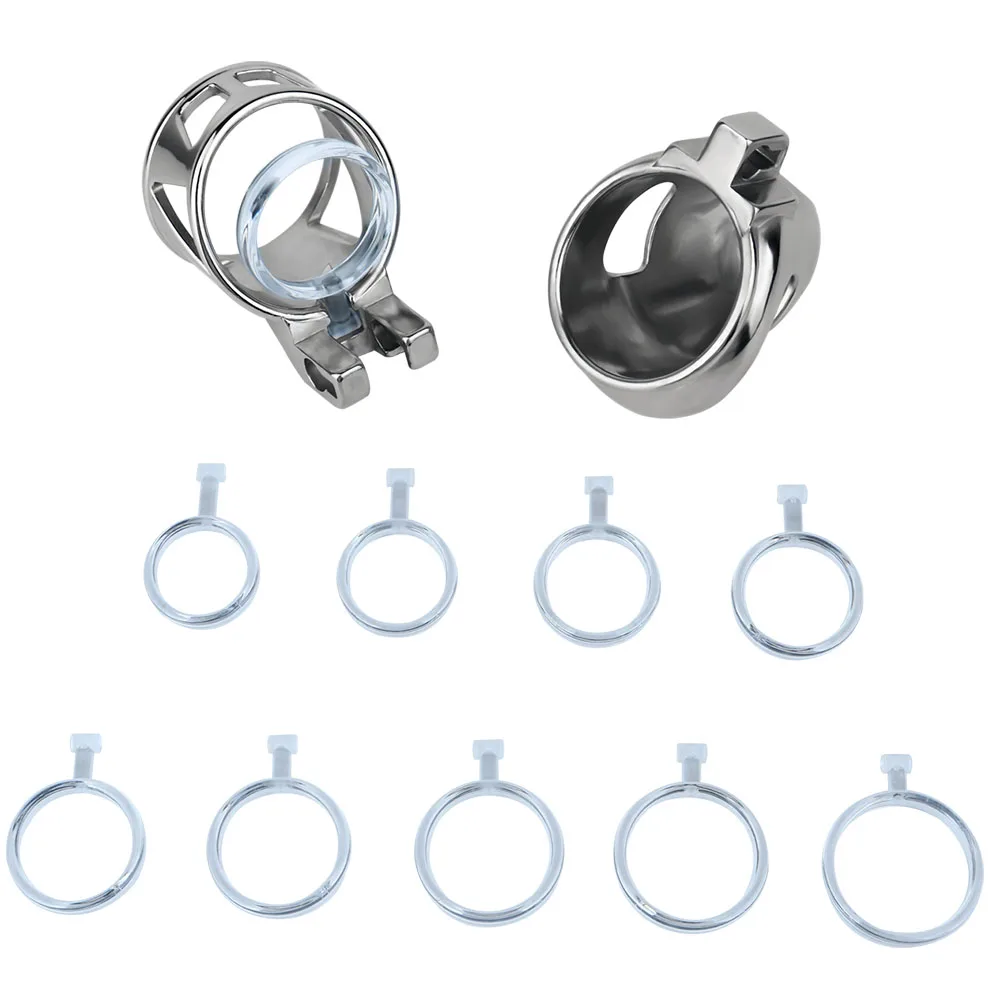 FRKO Mini Glans Lock Male Chastity Cage Device Stainless Steel 9 Size Resin Penis Rings Invisible Lock Bdsm Erotic Sex Toys Men - view 6