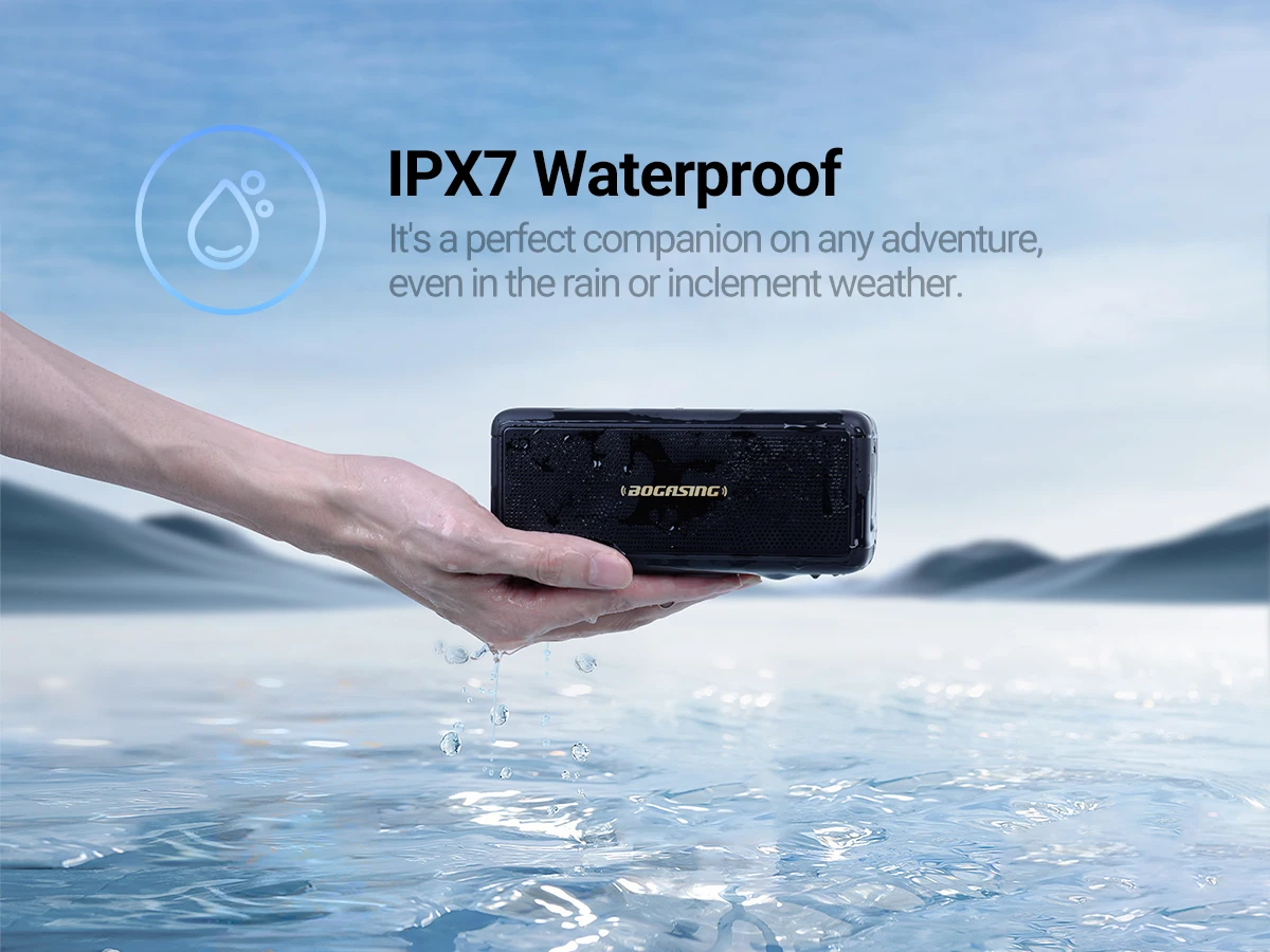 Enceinte Bluetooth BOGASING M5 40W - Basses Profondes, 30h Autonomie, IPX7 Étanche
