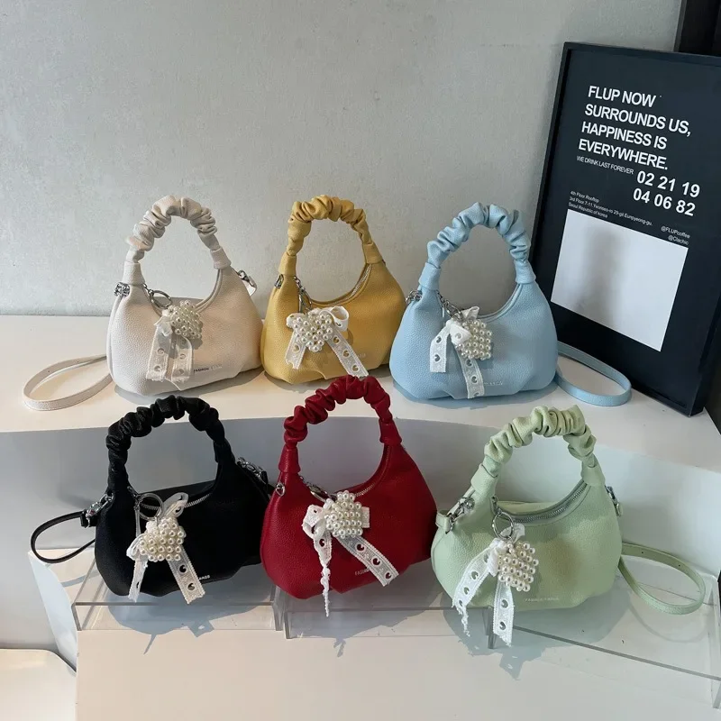 

Y2K New Underarm Bags for Women Tote Bag Pleated Handle Design Ladies Handbag Designer Luxury Bag Shoulder Crossbody Bag Gift