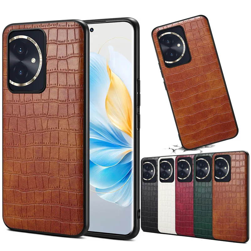 EUCAGR Luxury Crocodile Pattern Leather Phone Case For Oneplus 12 11 Ace3 2 Pro 2V CE3 Lite Nord 3 N30 Shockproof TPU Back Cover