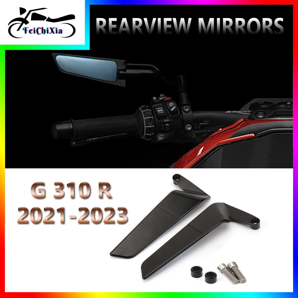 For BMW G310R G 310 R Motorcycle Accessories 2021 2022 2023 Rearview Mirrors Black Rotatable Wing Mirror